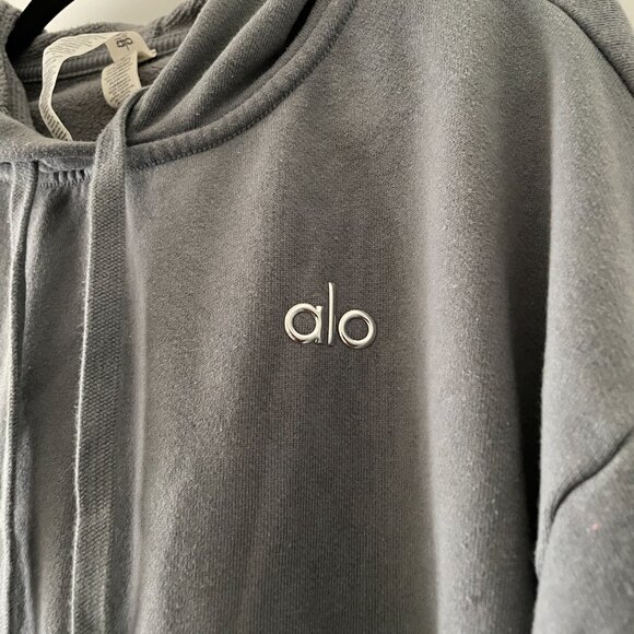 Alo Grey Hoodie - Size Small - Picture 2 of 5